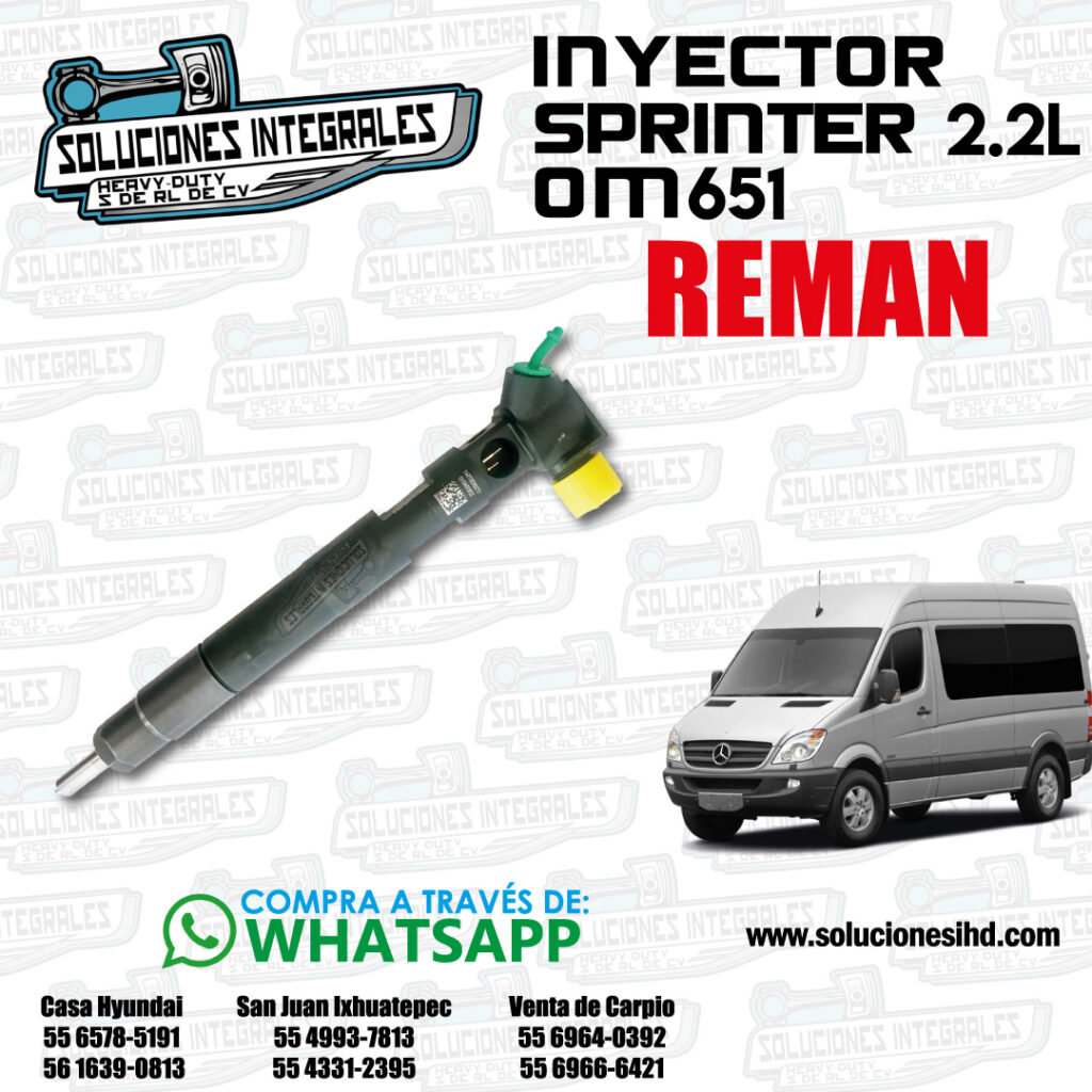 Def Injectoor Sprinter INYECTOR MOTOR SPRINTER OM651 2.2L DIESEL REMAN – Soluciones IHD