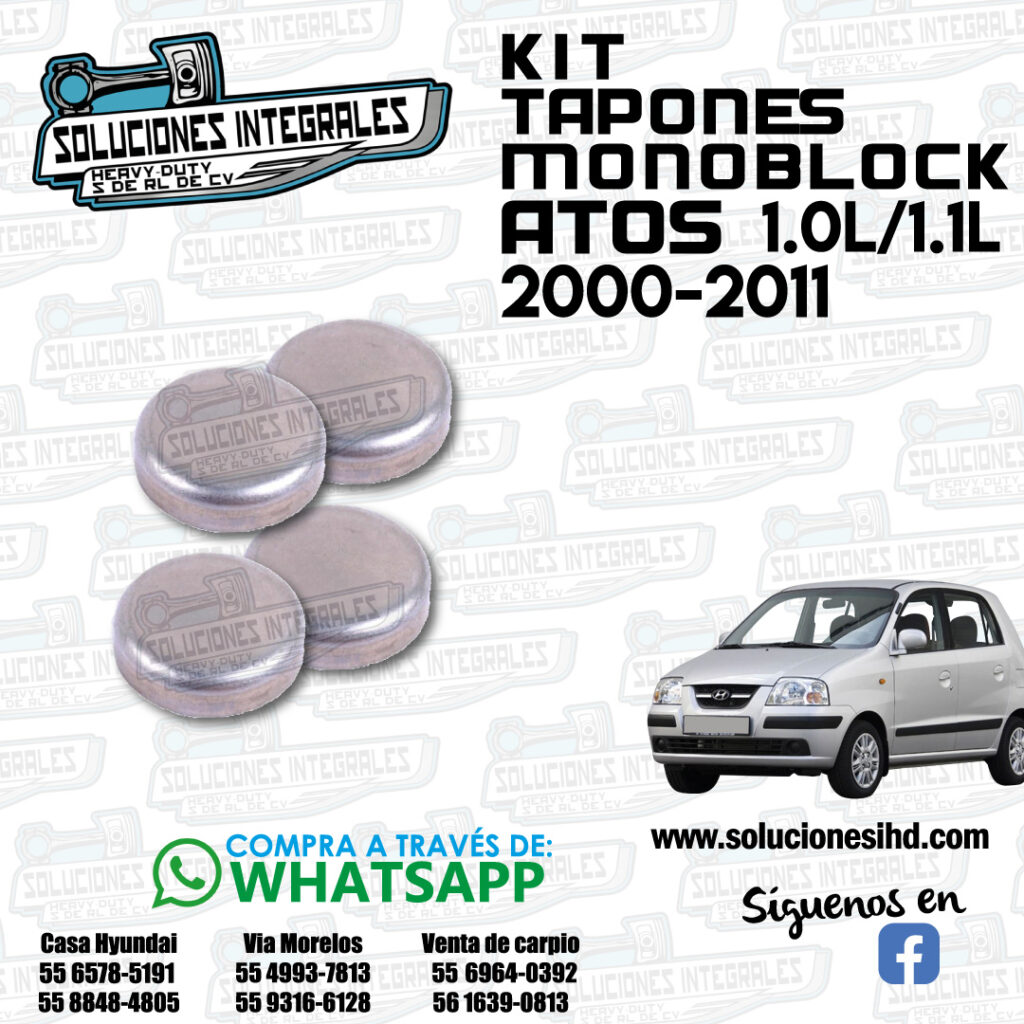 KIT TAPONES MONOBLOCK ATOS 1.0L-1.1L 00/11 – Soluciones IHD