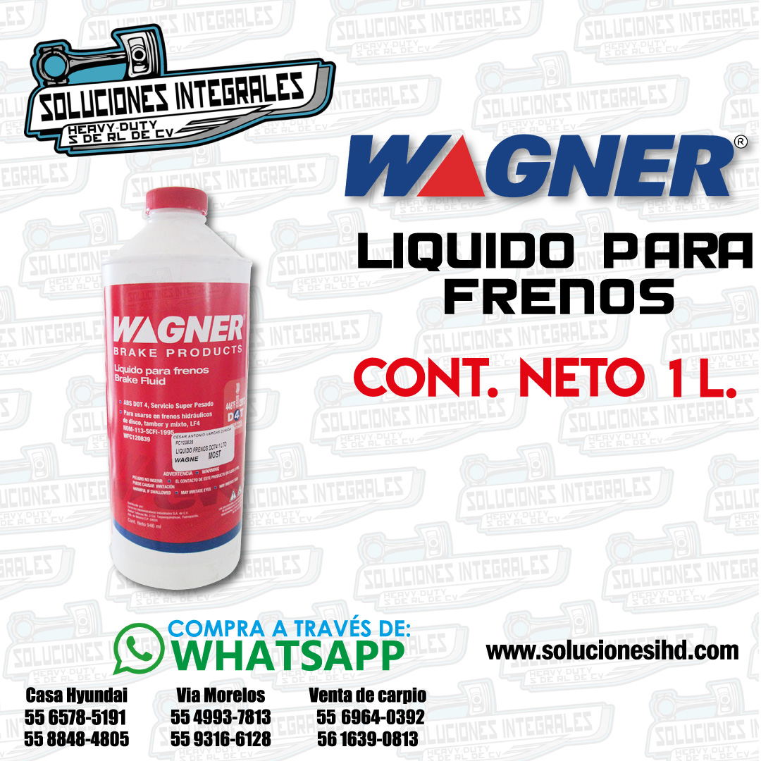 Liquido para Frenos WAGNER DOT4 500 CC CAJA X12 HOJALATA marca Cofre LF022  – Frenos Andinos Ltda