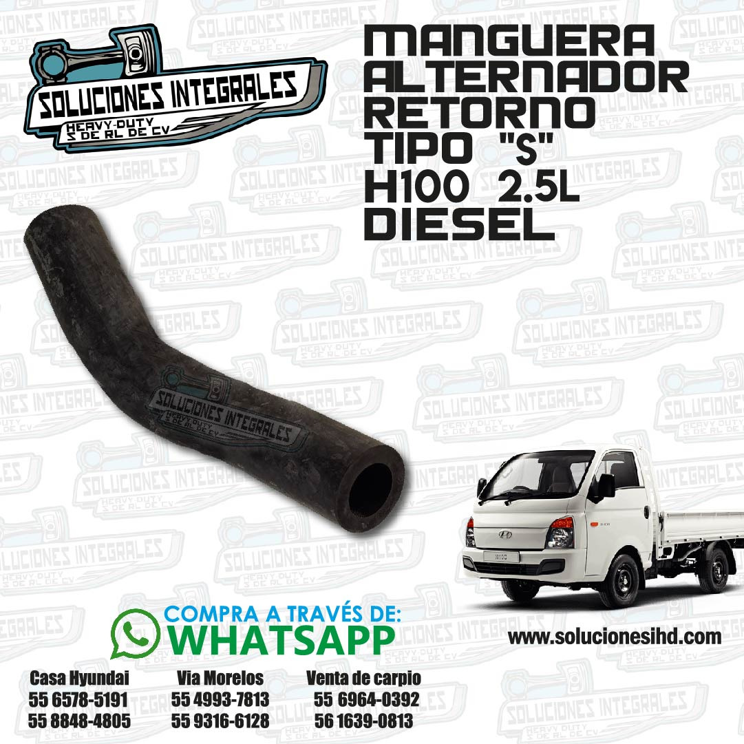 MANGUERA ALTERNADOR RETORNO TIPO S H100 2.5 DIESEL