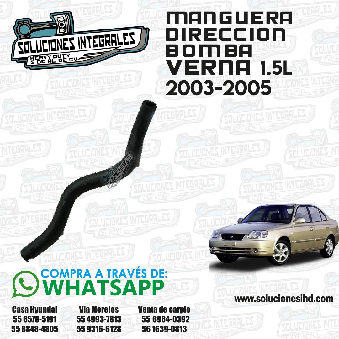 MANGUERA BOMBA DIRECCION VERNA 1.5L 03-05-01