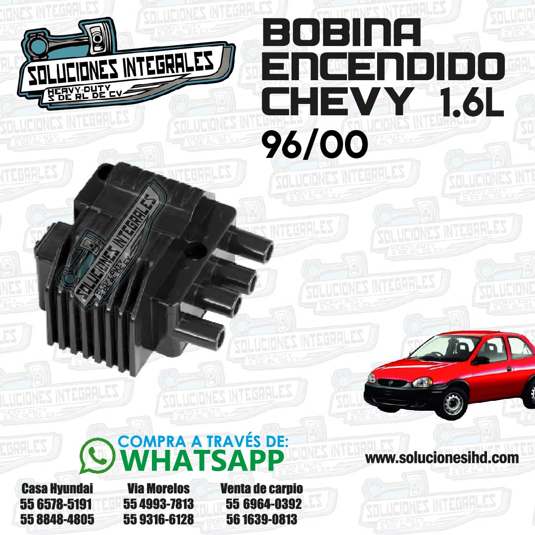 BOBINA ENCENDIDO CHEVY 1.6L 96-00-01