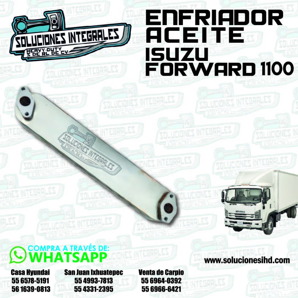 Forward Elf ENFRIADOR ACEITE ISUZU FORWARD 1100/1400 – Soluciones IHD