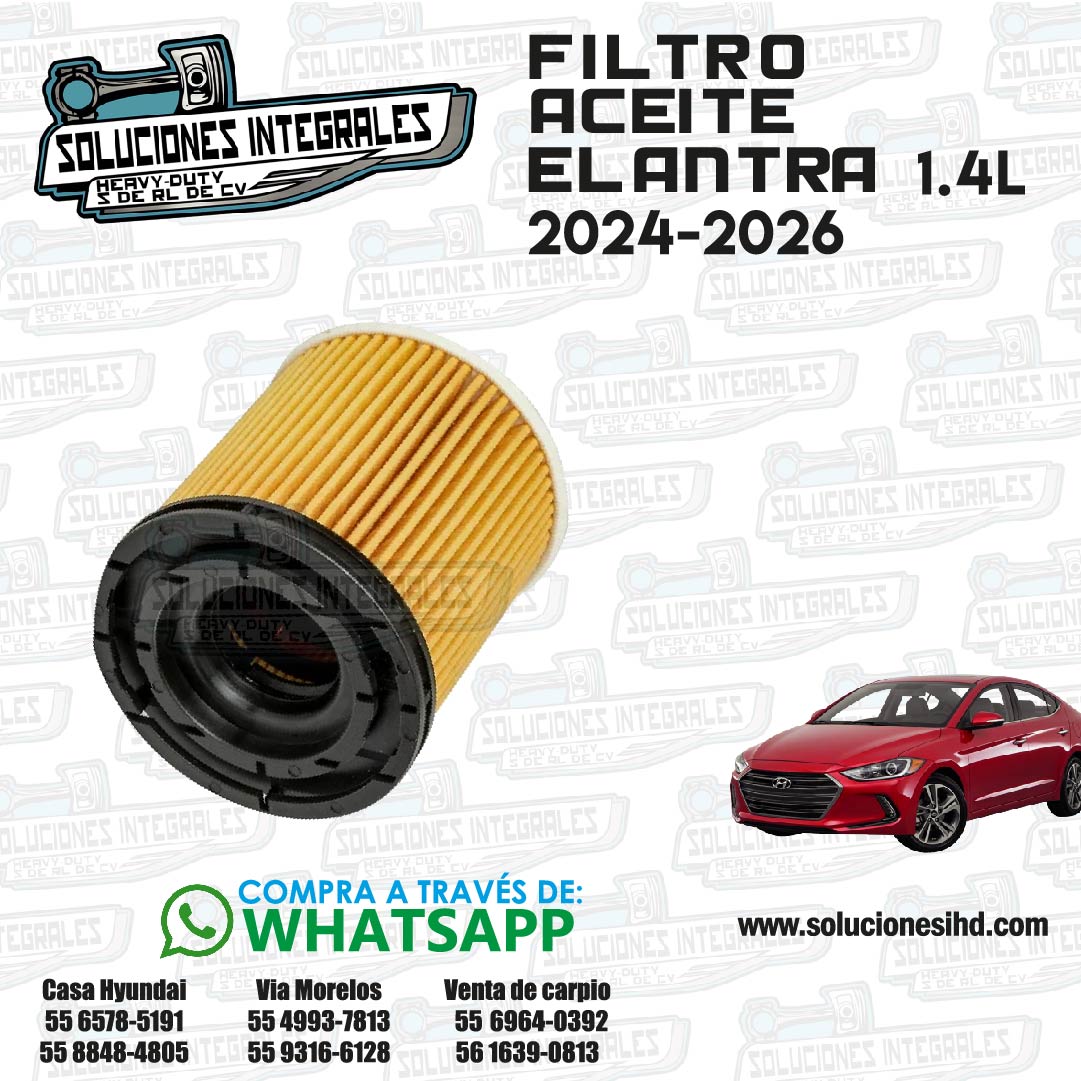 FILTRO ACEITE ELANTRA 1.4L-01